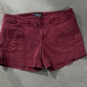 American Eagle Outfitters Women's burgundy Shorts maroon